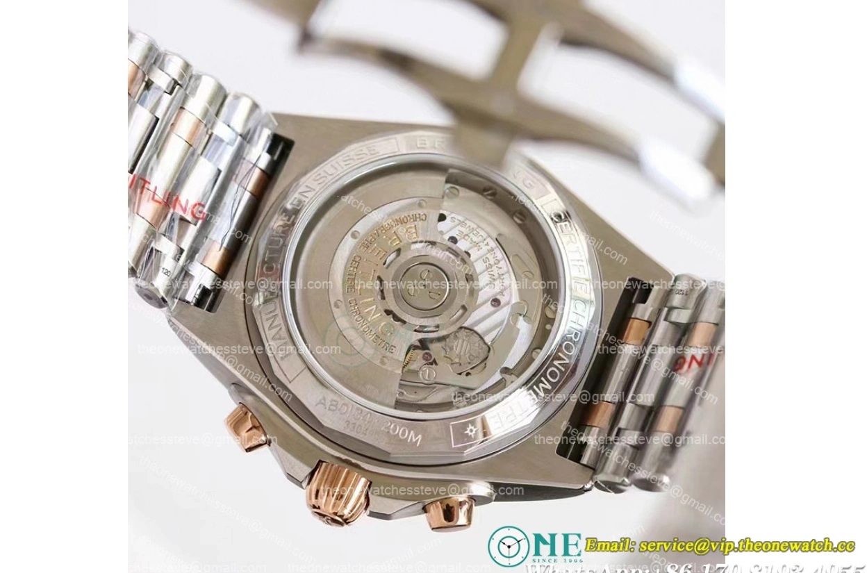 blue SS Breitling B01 RS Asia-7750 Chronomat 42mm GF 0124